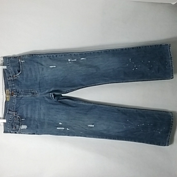 Old Navy's women's denim distressed jeans size 14 blue boy-cut - Picture 2 of 10